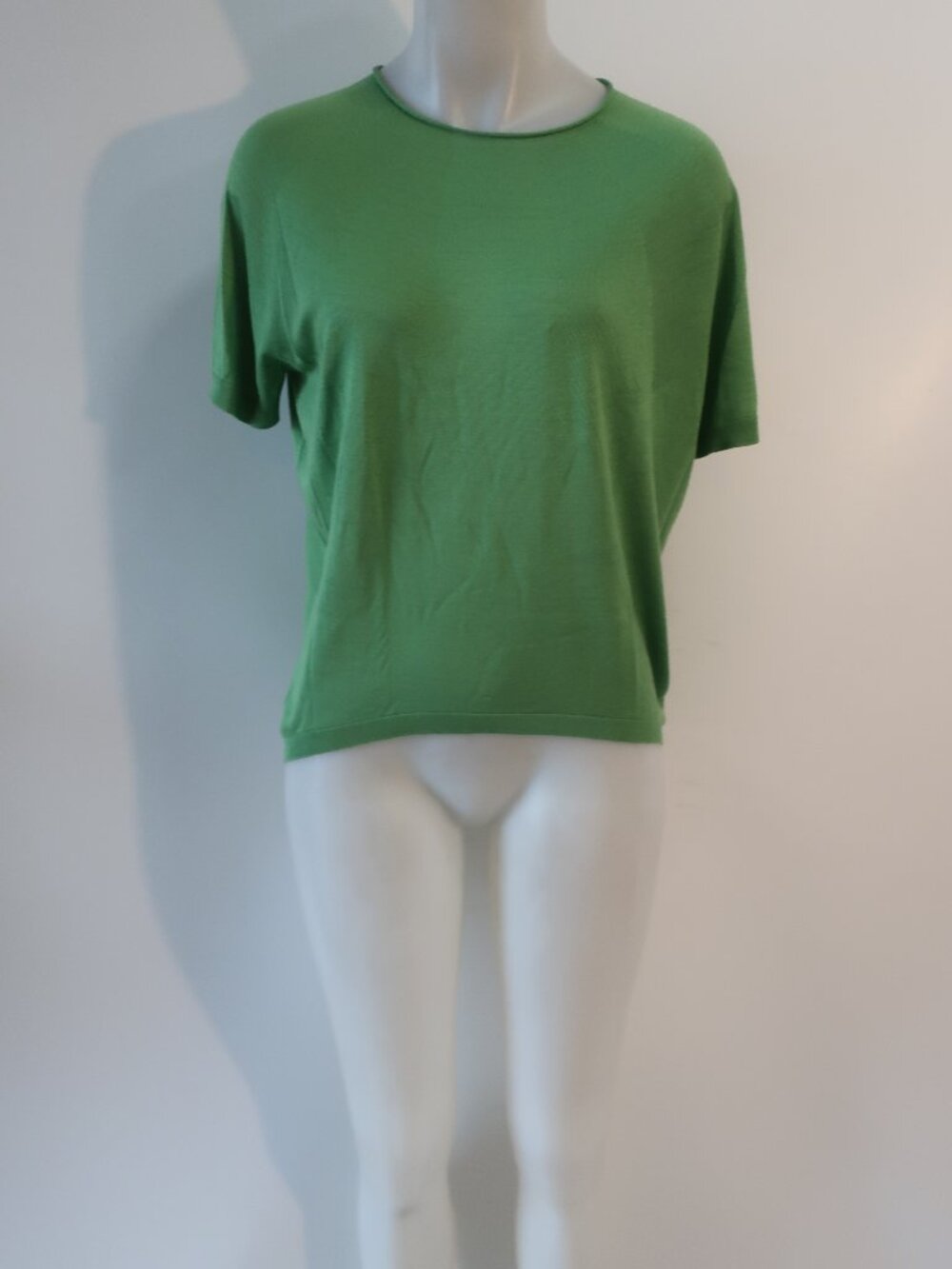 Womens Christian Wijnants 100% Silk Green Short Sleeve Top S